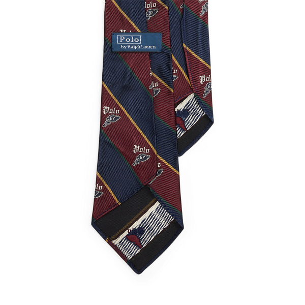 ヴィンテージインスパイアード ストライプド シルク ロゴ ネクタイ