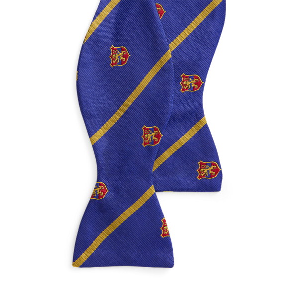 Nœud papillon club en soie rayée