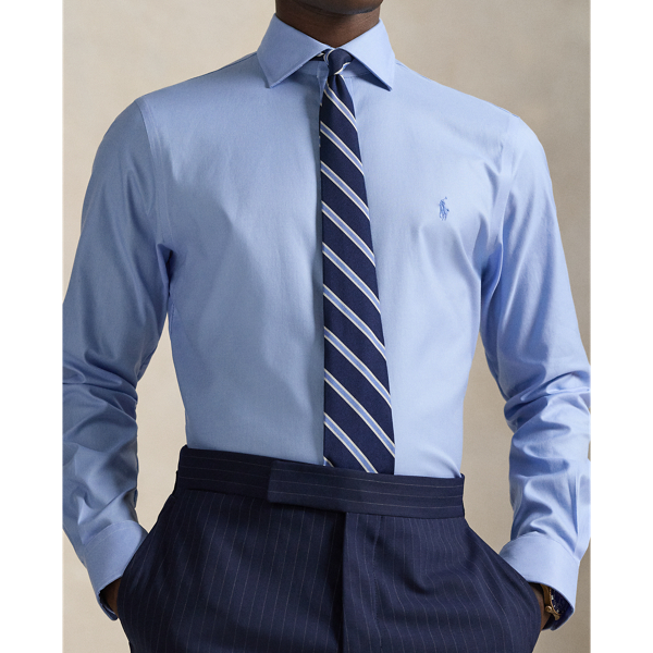 Custom-Fit Hemd aus Popeline Polo Ralph Lauren in Hellblau/Wei&szlig; 5