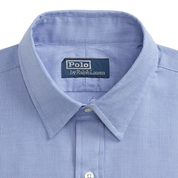 Blue White Custom Fit Textured Shirt Polo Ralph Lauren 7