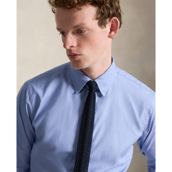 Blue White Custom Fit Textured Shirt Polo Ralph Lauren 6