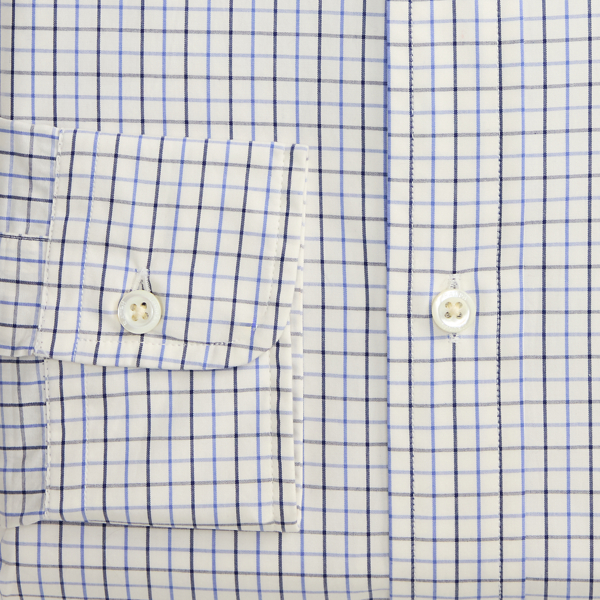 Blue Navy Custom Fit Tattersall Poplin Shirt Polo Ralph Lauren 5