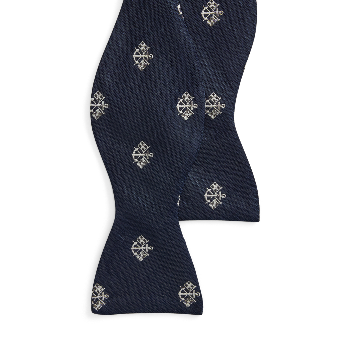 Мужской галстук-бабочка Ralph Lauren Anchor-Patterned Silk Repp Bow Tie, цвет: Тёмно-синий — фото 3