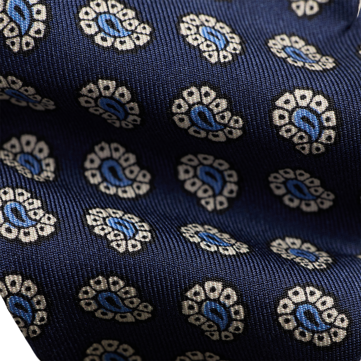 Мужской галстук-бабочка Ralph Lauren Silk Foulard Bow Tie, цвет: Тёмно-синий / Белый — фото 2