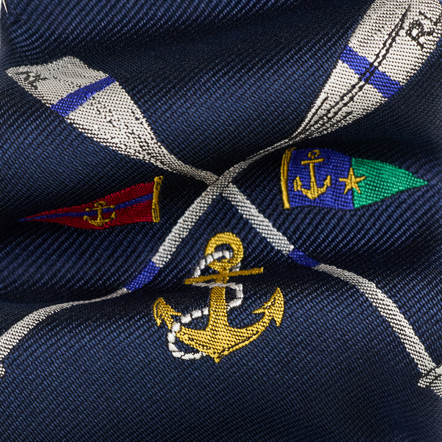 Мужские галстуки Ralph Lauren Crossed-Oars Silk Repp Tie, цвет: Тёмно-синий разноцветный — фото 2