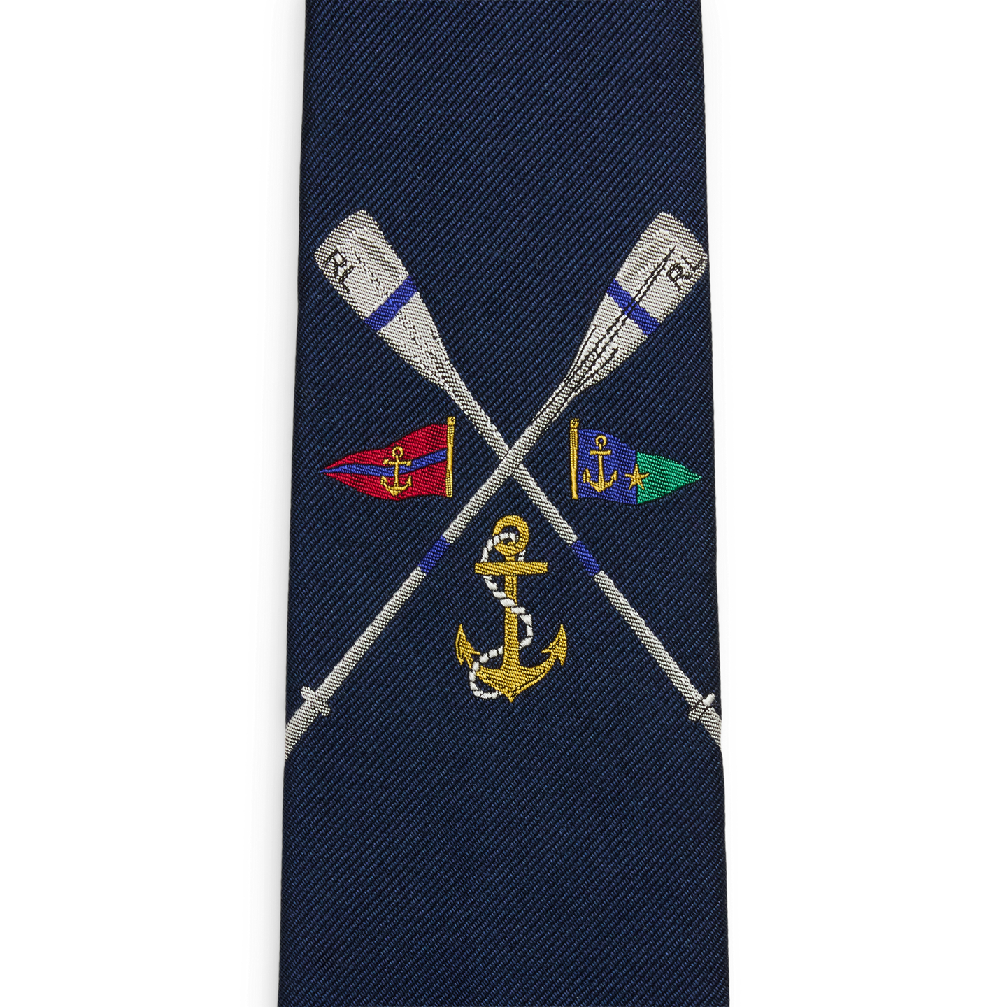 Мужские галстуки Ralph Lauren Crossed-Oars Silk Repp Tie, цвет: Тёмно-синий разноцветный — фото 3