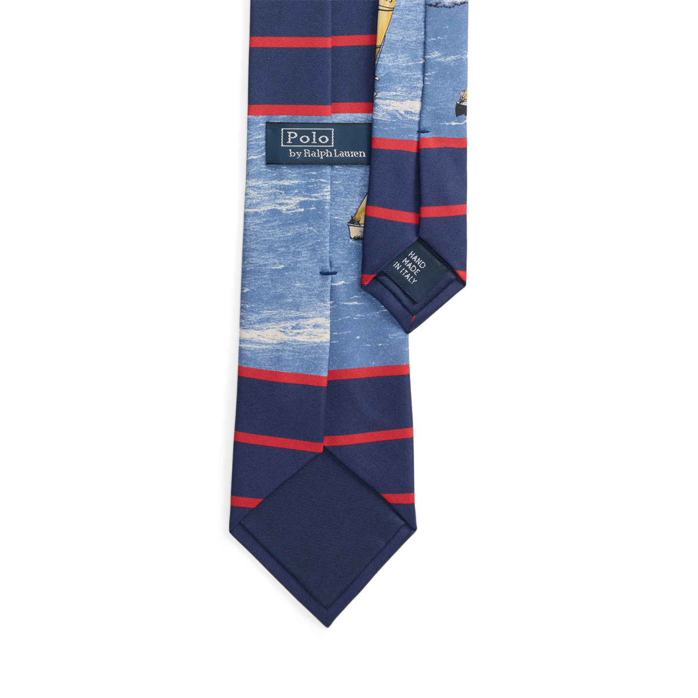 Мужские галстуки Ralph Lauren Striped Sailboat-Print Silk Tie, цвет: Тёмно-синий — фото 1