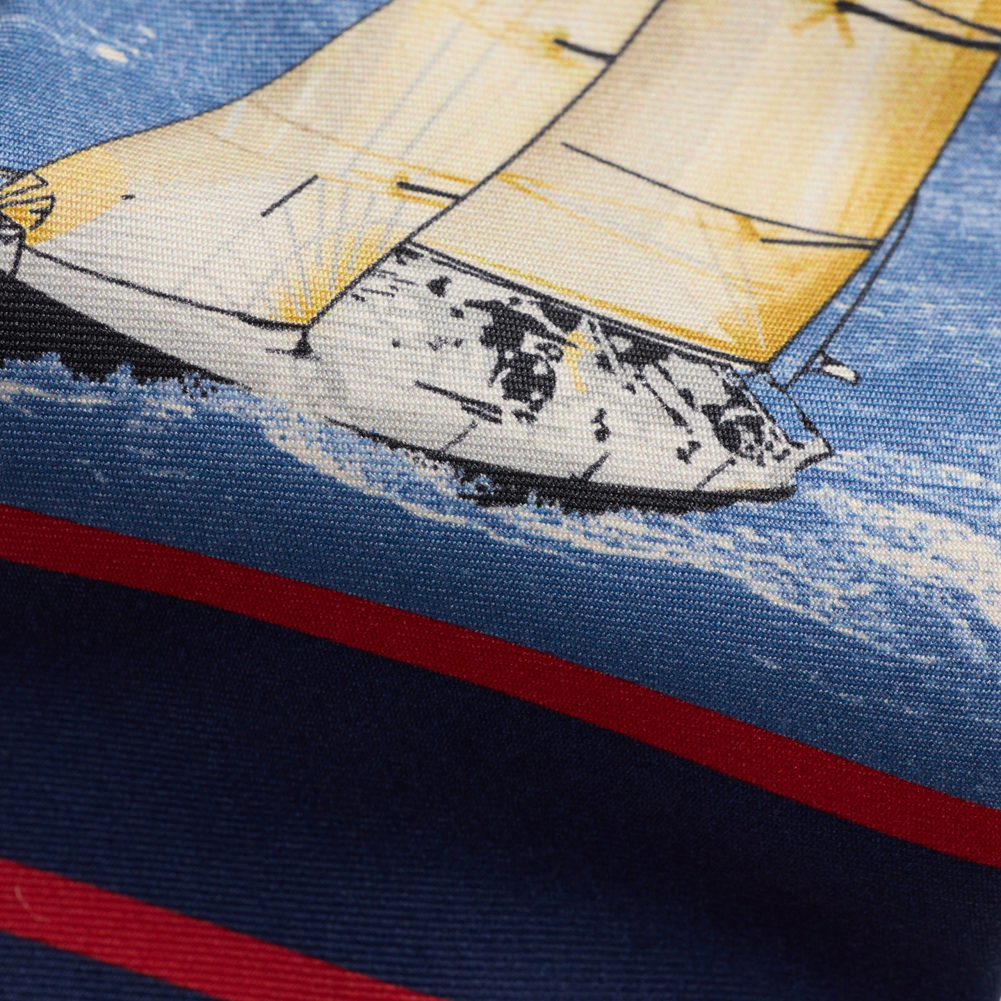 Мужские галстуки Ralph Lauren Striped Sailboat-Print Silk Tie, цвет: Тёмно-синий — фото 2