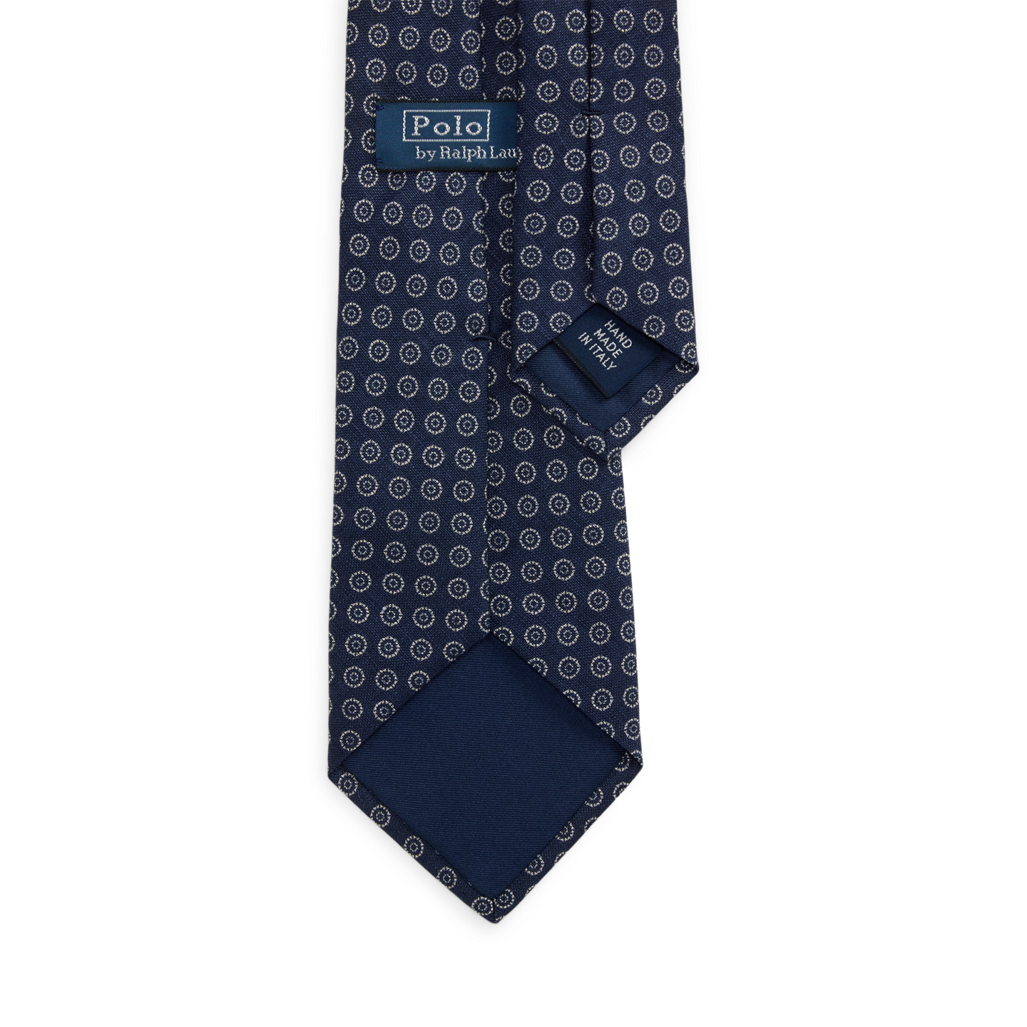 Мужские галстуки Ralph Lauren Neat Linen Tie, цвет: Тёмно-синий — фото 1