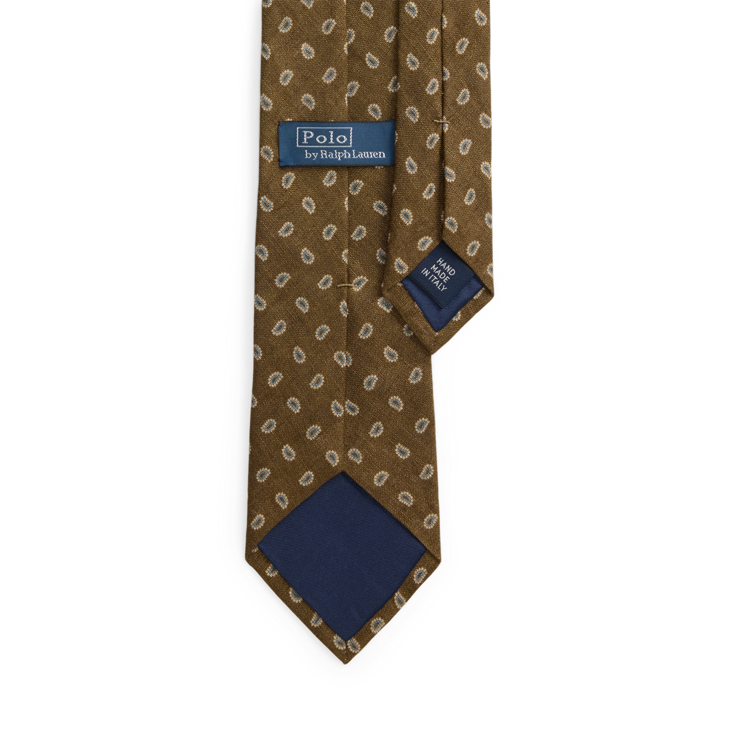 Мужские галстуки Ralph Lauren Pine-Print Linen Tie, цвет: Коричневый — фото 1