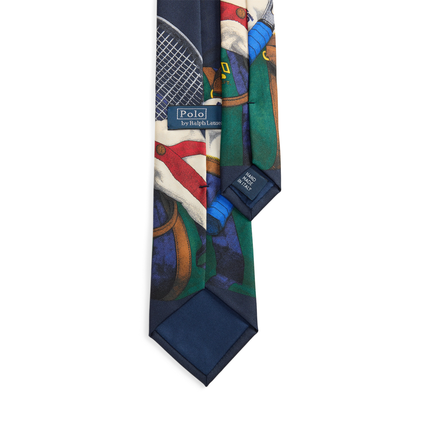 Мужские галстуки Ralph Lauren Tennis-Print Silk Tie, цвет: Тёмно-синий — фото 1