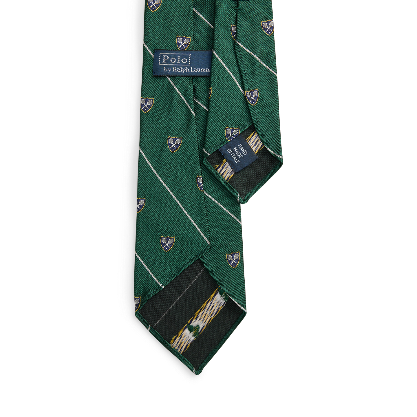 Мужские галстуки Ralph Lauren Vintage-Inspired Striped Silk Club Tie, цвет: Тёмно-зелёный — фото 1