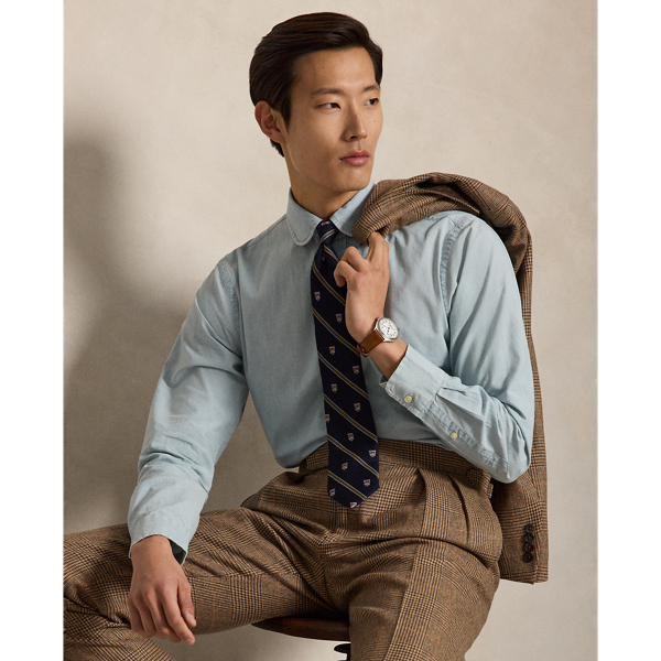 Custom Fit Indigo Chambray Shirt