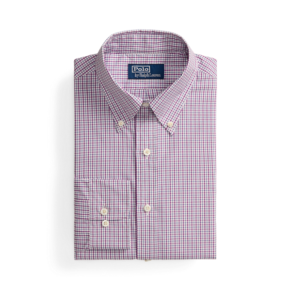White Purple Multi Custom Fit Checked Poplin Shirt Polo Ralph Lauren 2