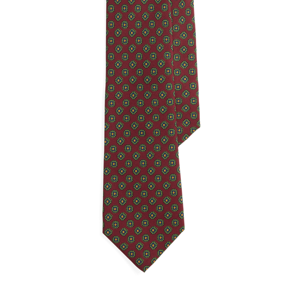 Wine Silk Foulard Tie Polo Ralph Lauren 1