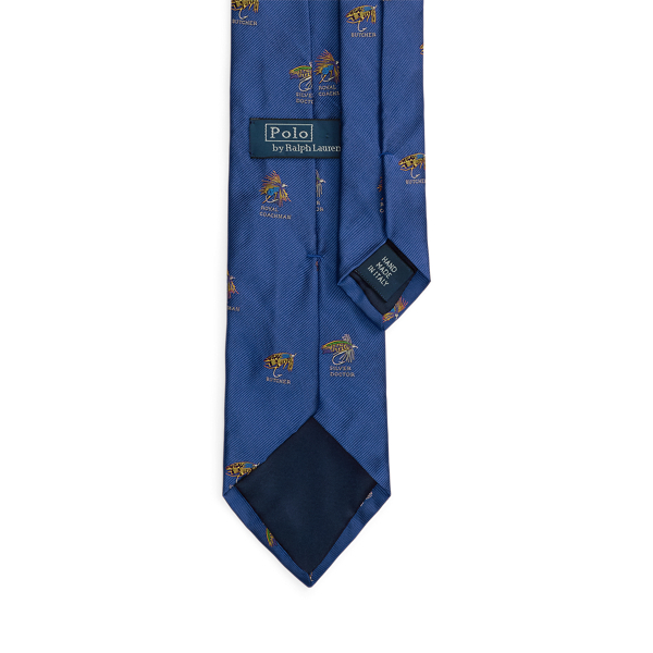 Blue Fishing-Lure Silk Repp Tie Polo Ralph Lauren 2