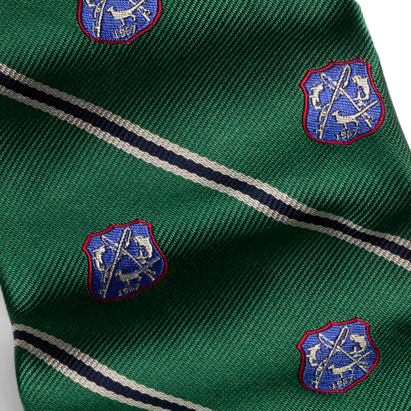 Cravatta Club in reps di seta Polo Ralph Lauren in Verde 3
