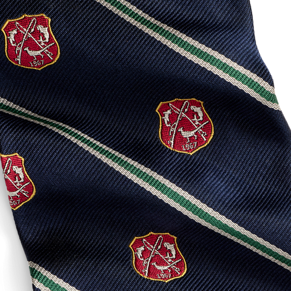 Zijden repp club stropdas