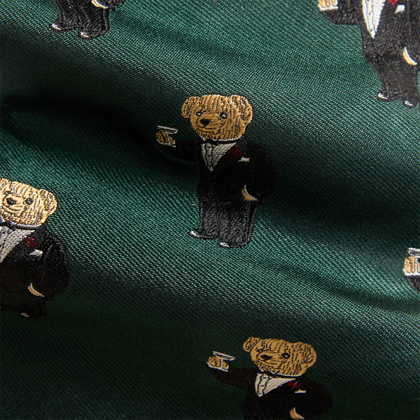 Graduate Martini Bear Silk Tie