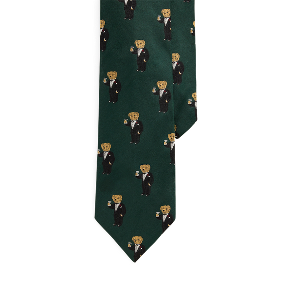 Graduate Martini Bear Silk Tie