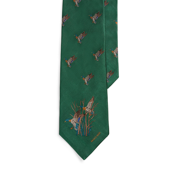 Graduate Mallard-Patterned Silk Tie