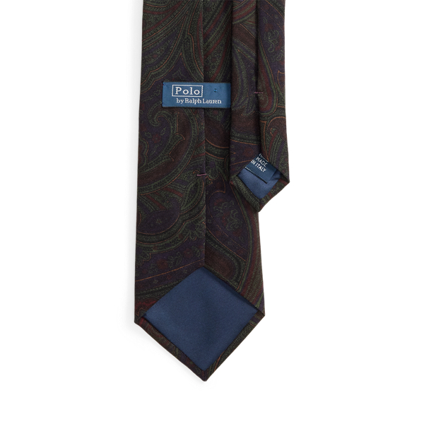 Purple Multi Graduate Paisley Wool Challis Tie Polo Ralph Lauren 2