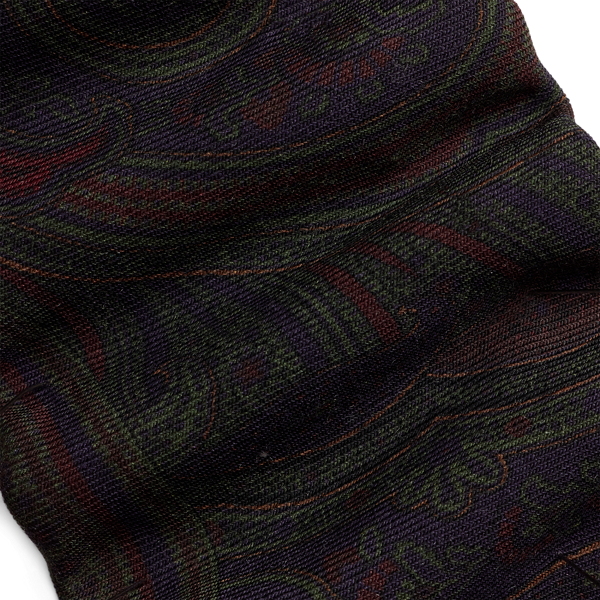 Purple Multi Graduate Paisley Wool Challis Tie Polo Ralph Lauren 3