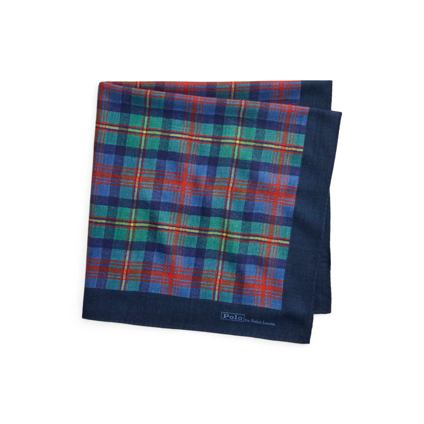 Мужские перчатки Ralph Lauren Plaid-Print Wool Bandanna, цвет: Синий / Зелёный разноцветный — фото 1
