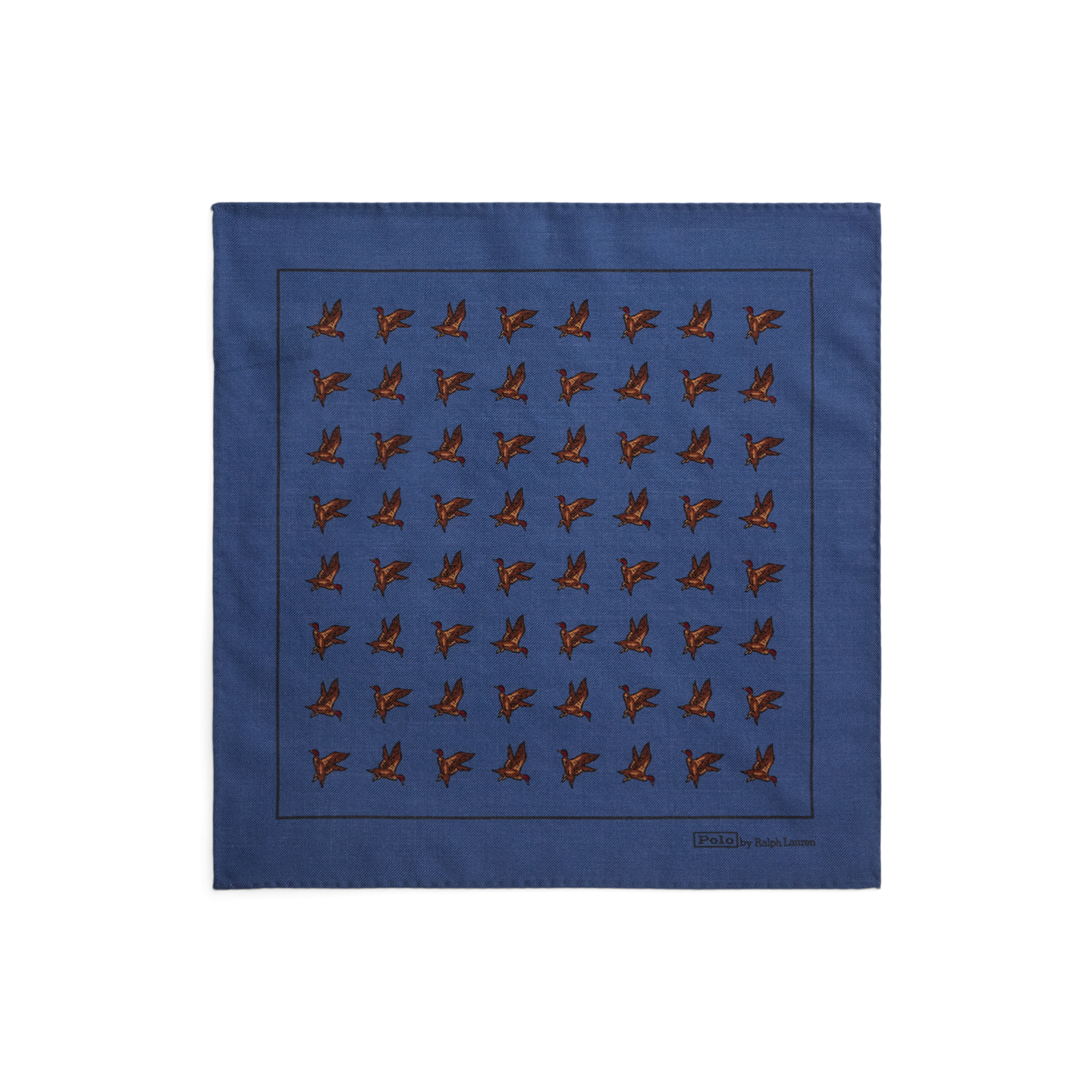 Нагрудные платки Ralph Lauren Duck-Print Wool Challis Pocket Square, цвет: Синий — фото 1