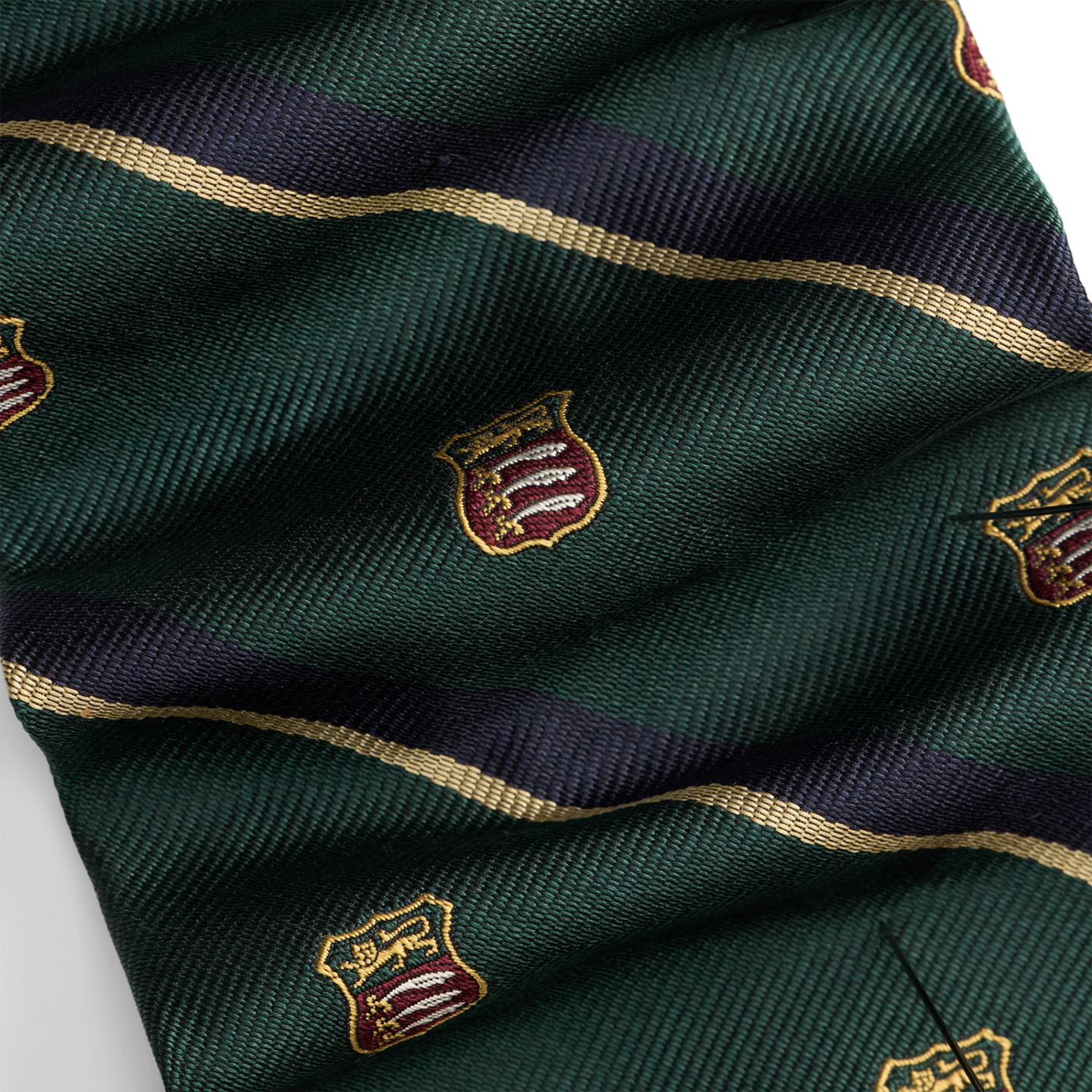 Мужские галстуки Ralph Lauren Vintage-Inspired Striped Club Tie, цвет: Зелёный — фото 2