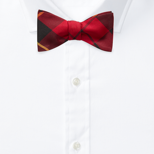 Plaid Silk Bow Tie