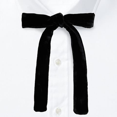 Мужской галстук-бабочка Ralph Lauren Western-Inspired Velvet Bow Tie, цвет: Чёрный