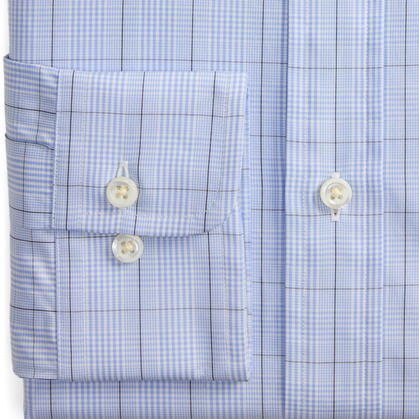 Custom Fit Plaid Poplin Shirt