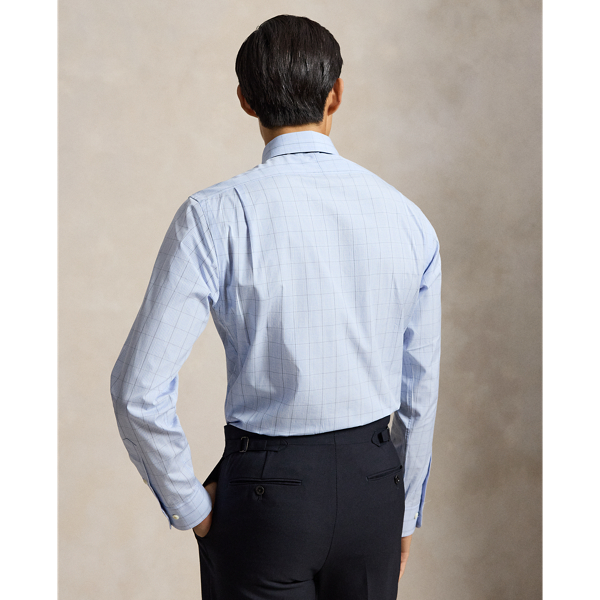 Custom Fit Plaid Poplin Shirt
