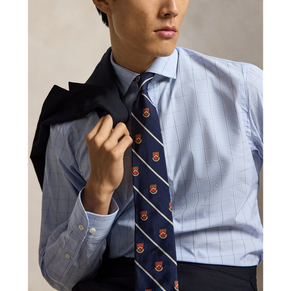 Custom Fit Plaid Poplin Shirt