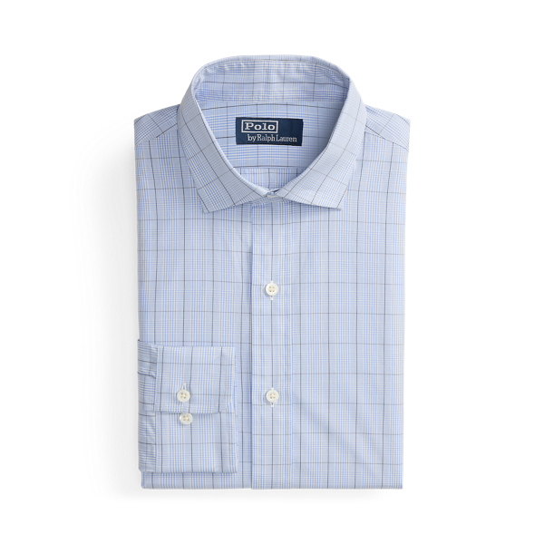Custom Fit Plaid Poplin Shirt