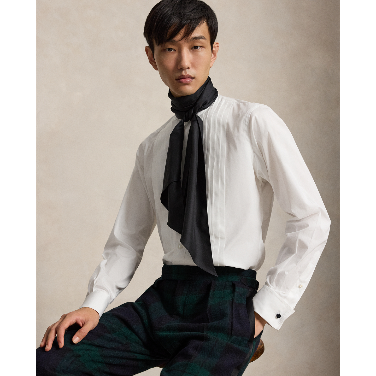 Галстуки Ralph Lauren Silk Twill Cravat, цвет: Чёрный — фото 2