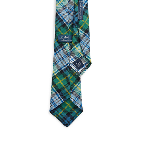 Мужской галстук Ralph Lauren Vintage-Inspired Tartan Wool Tie, цвет: Зелёный / Синий разноцветный