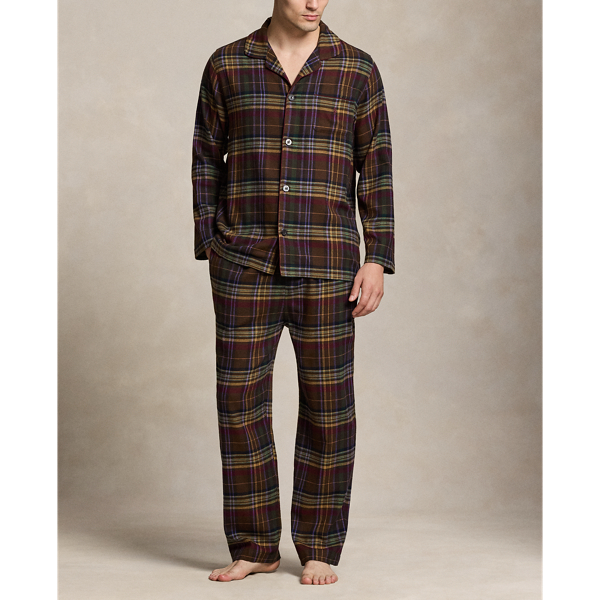 Geruite flanellen pyjamaset