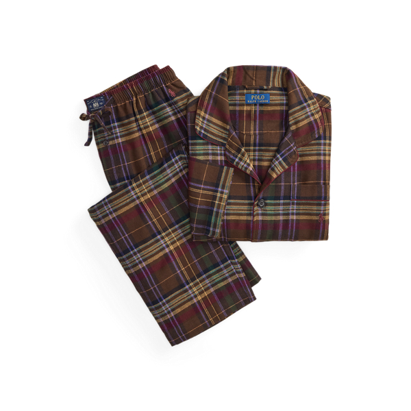 Geruite flanellen pyjamaset