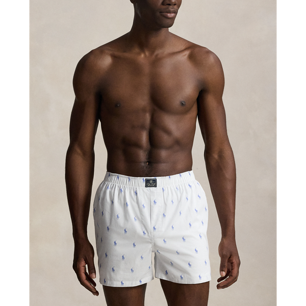 3er-Pack Boxershorts aus Baumwolle Polo Ralph Lauren in Wei&szlig;/Blau gestreift 2