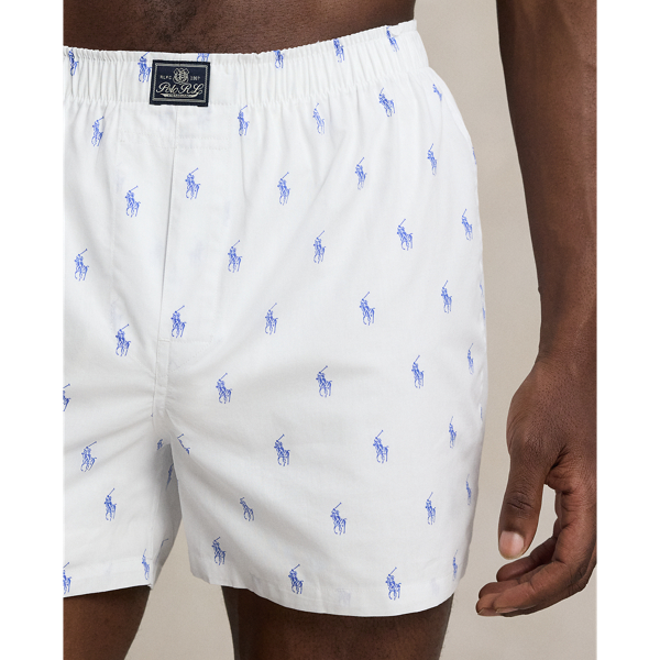 3er-Pack Boxershorts aus Baumwolle Polo Ralph Lauren in Wei&szlig;/Blau gestreift 3