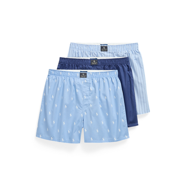 Blue/White/Black Cotton Boxer 3-Pack Polo Ralph Lauren 1