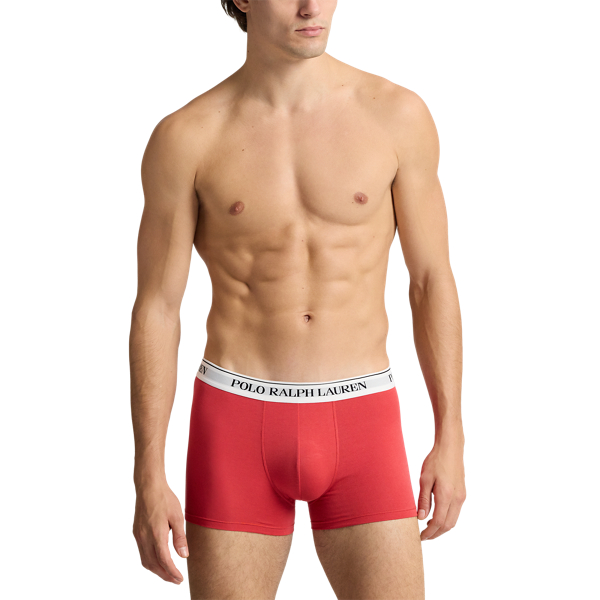 3er-Pack klassische Boxer Briefs Polo Ralph Lauren in Schwarz/Rot/Pistazie 5