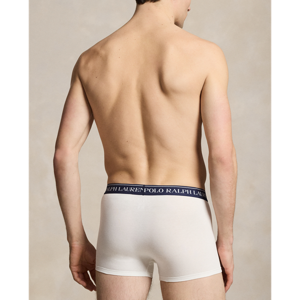 White/Office Blue/Navy Classic Stretch Cotton Boxer 3-Pack Polo Ralph Lauren 4