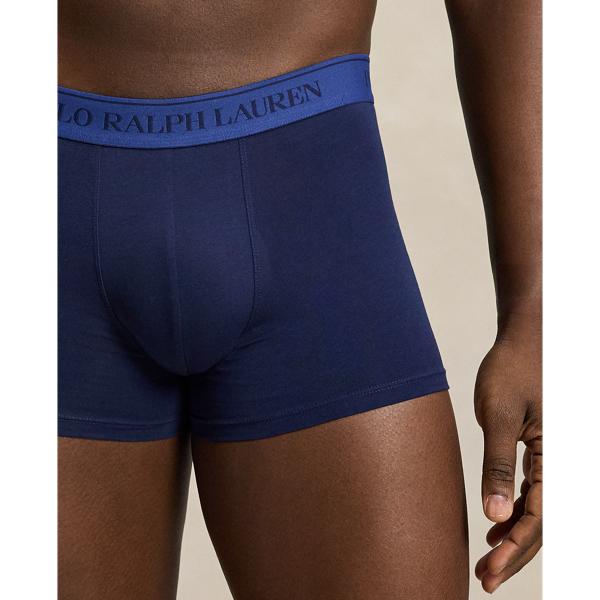 3&nbsp;slips-boxers classiques coton stretch Polo Ralph Lauren en Marine/Piment/Noir 3