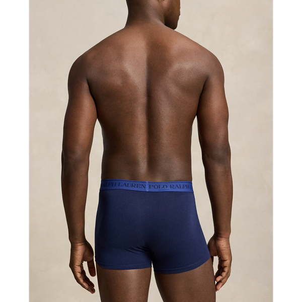 3&nbsp;slips-boxers classiques coton stretch Polo Ralph Lauren en Marine/Piment/Noir 4