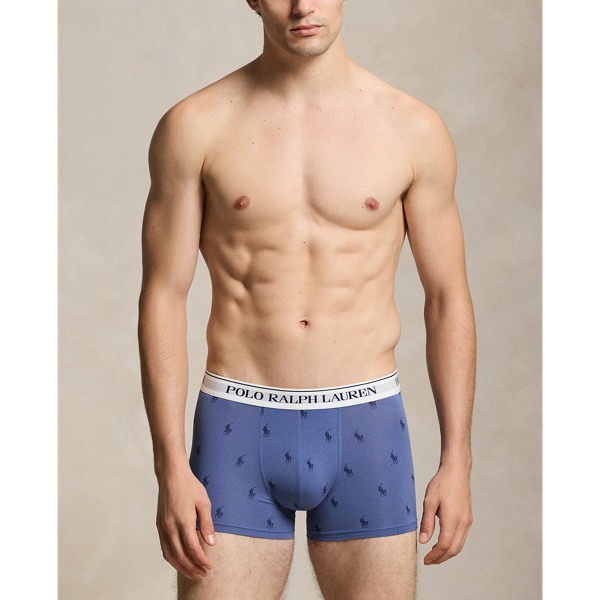 3pk Wht/Np Navy/Carson Bl Classic Stretch Cotton Boxer 3-Pack Polo Ralph Lauren 6