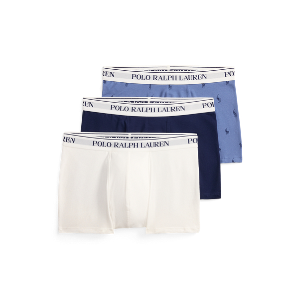 3pk Wht/Np Navy/Carson Bl Classic Stretch Cotton Boxer 3-Pack Polo Ralph Lauren 1
