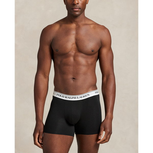 Lot de trois&nbsp;slips-boxers coton stretch Polo Ralph Lauren en Marine/Rouge/Noir 5